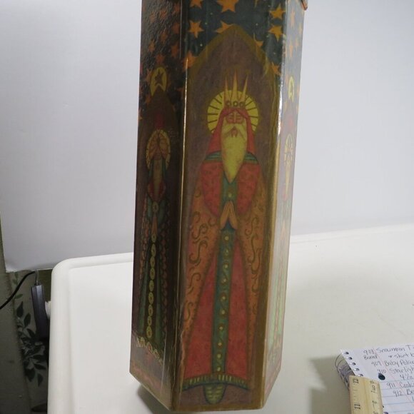 Stars & Saints Wine Box (or tall box) 13" tall Christmas holiday giftable - Picture 6 of 8